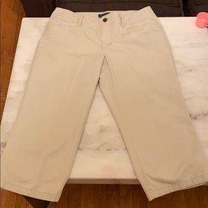 Woman khaki capris pant